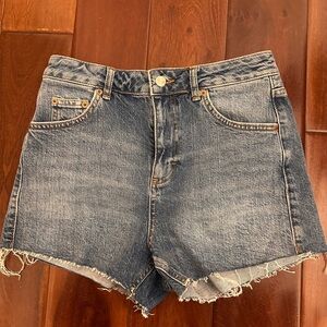 Topshop - Mom - Denim Blue Women's Shorts